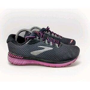 Brooks Adrenaline GTS 20 Women's Running Shoes 9 Black Purple Sneakers Powerstep